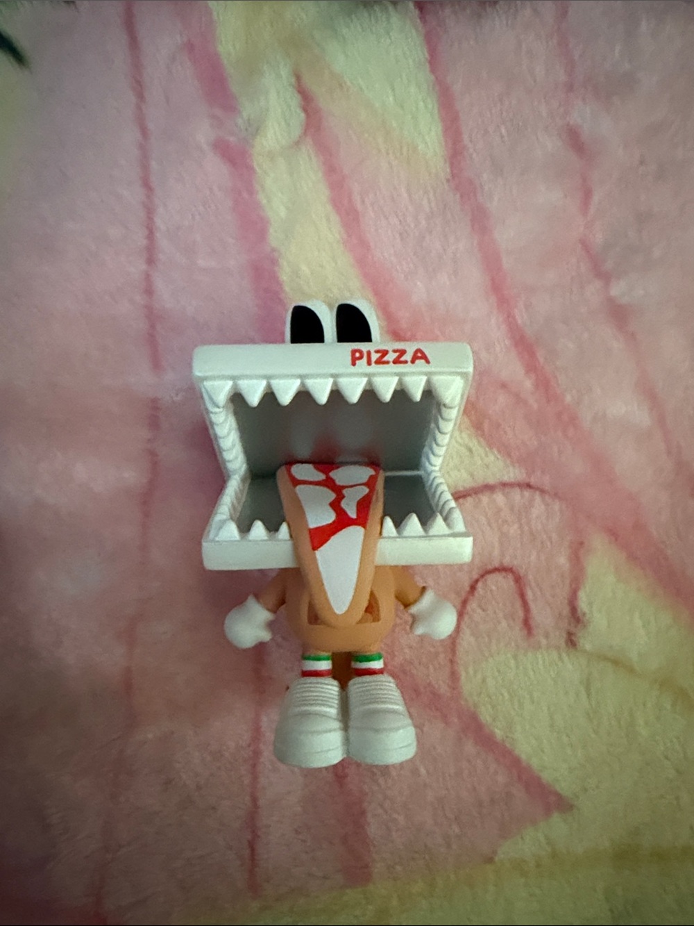 tokidoki White Pizza-Mouth Collectible Figure with Red Pizza Tongue